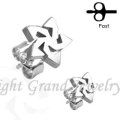 316L acero inoxidable Stud pendientes mujer signo de la paz ronda pendientes de forma